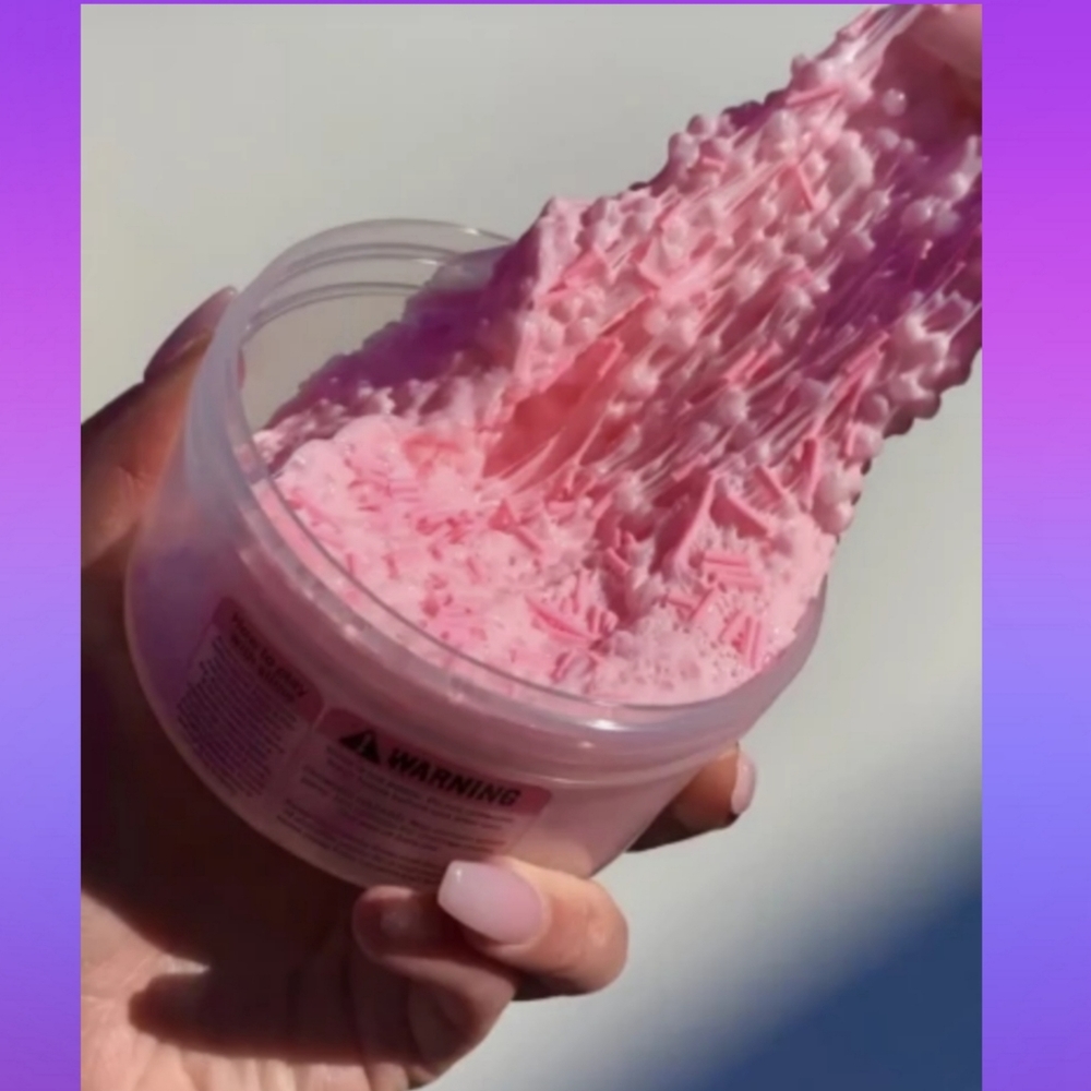 A pink cruchy slime